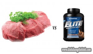 Whey protein và thịt bò nguồn cung cấp protein tuyệt vời