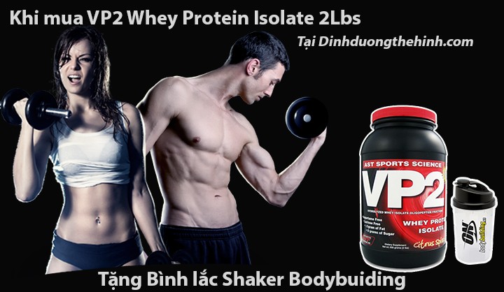 Khuyến mãi khi mua VP2 Whey Protien Isolate tại Dinhduongthehinh.com