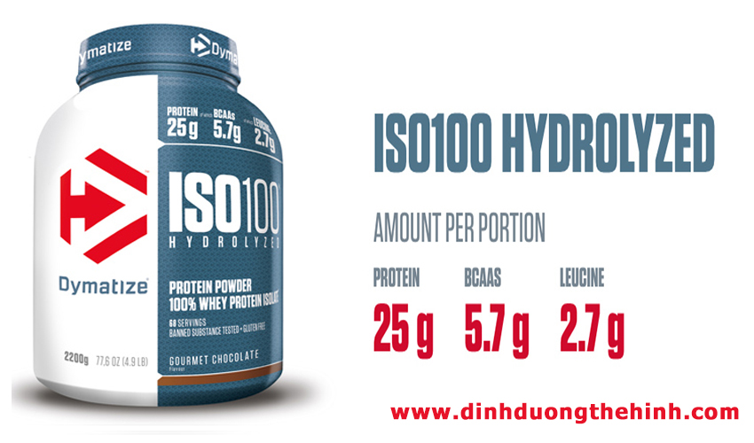 Dymatize Iso 100 – Gừng càng già càng cay Whey Protein siêu tinh khiết.