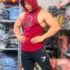 Áo ba lỗ Gym nam có mũ Bodybuilding