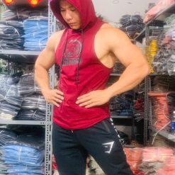 Áo ba lỗ Gym nam có mũ Bodybuilding