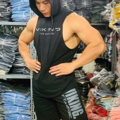 Áo ba lỗ Gym nam có nón Viking